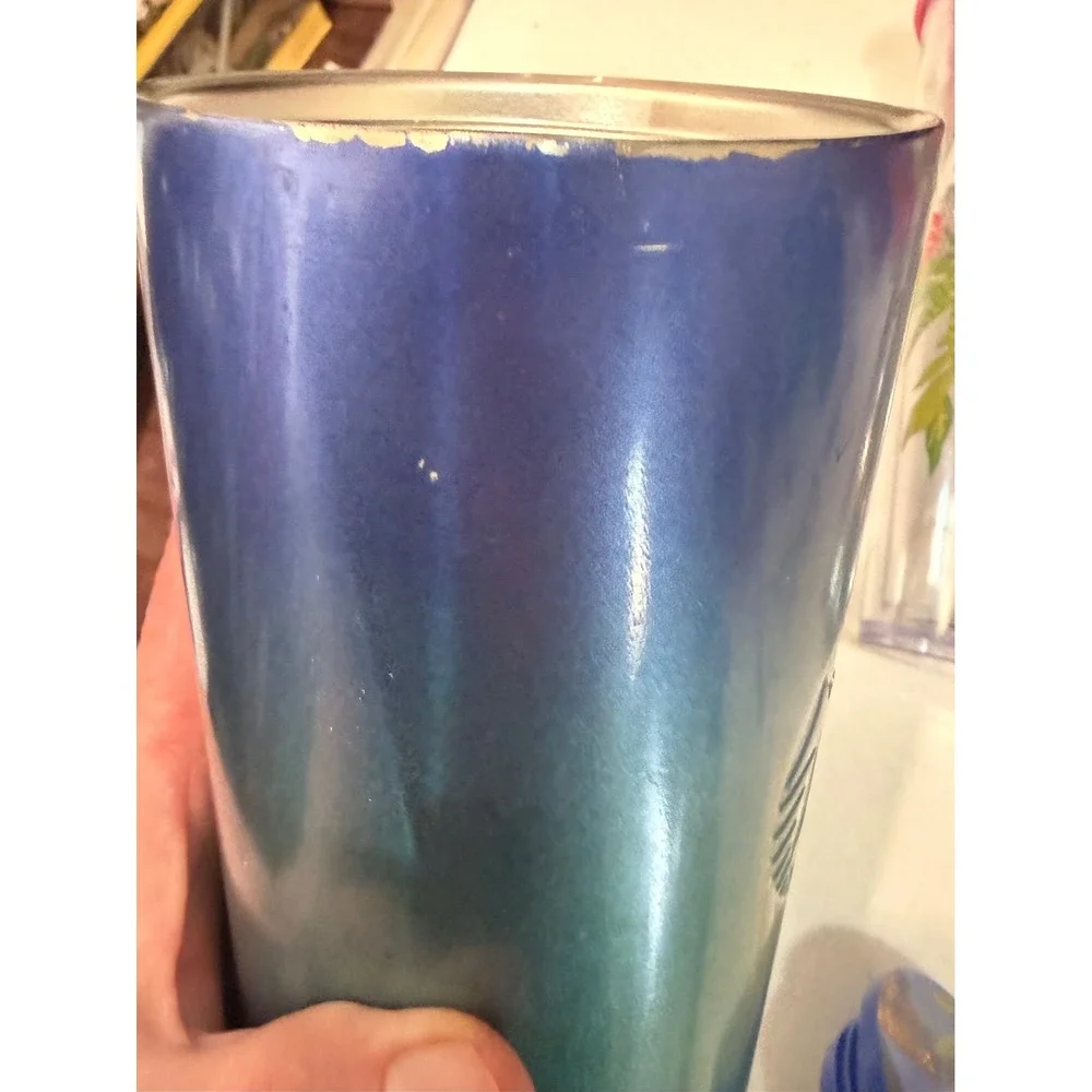Starbucks Aloha Hawaii Tumbler Bundle 3 Pc Blue Ombre Stainless + 2 Cold Cups